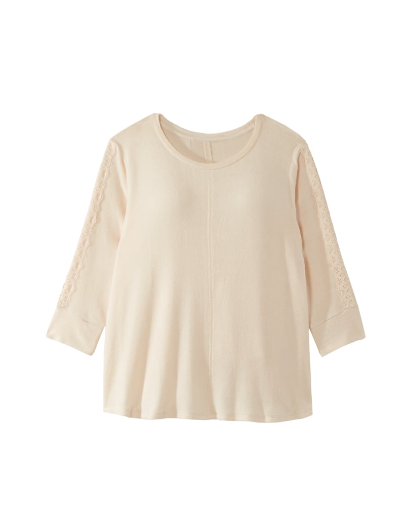 Front of plus size Michela Lace Sleeve Top by Downing Studio | Dia&Co | dia_product_style_image_id:131947